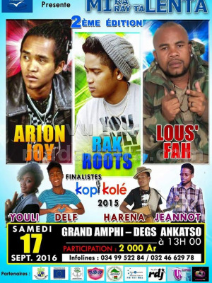Arione Joy, Rak Roots, Lous'Fah - Ampbohitsaina miray talenta 2ème édition - Grand Amphi DEGS Ankatso