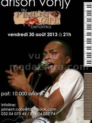 Arison Vonjy en concert au Piment Café