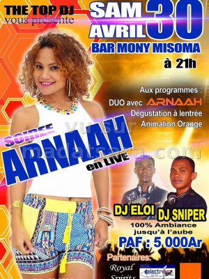 Arnaah - soirée en live au Bar Mony Misoma