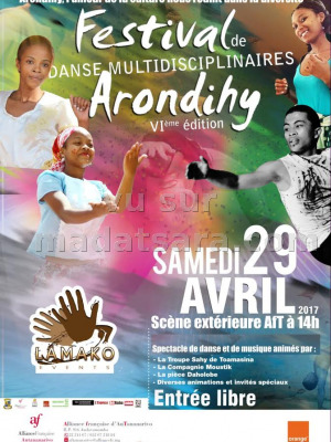 Arondihy - Festival de danse multidisciplinaires VIè édition - AFT - Alliance Française d'Antananarivo‍