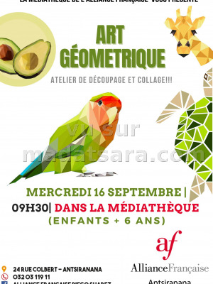 Art géométrique atelier de découpage et de collage - AF - Antsiranana Diégo Suarez‍