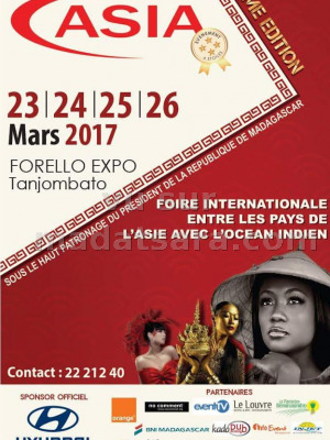 Asia - 2ème édition - foire internationale entre les pays de l'Asie avec l'Océan Indien - Forello Expo Tanjombato‍
