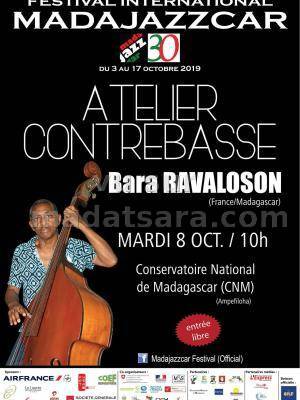 Atelier contrebasse avec Bara Ravaloson Quintet Conservatoire National De Madagasikara CNM