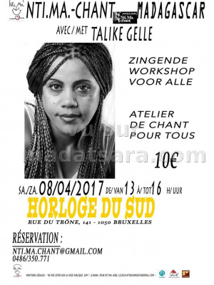 Atelier de chant pour tous - Horloge du Sud Bruxelles avec Talike Gellé‍