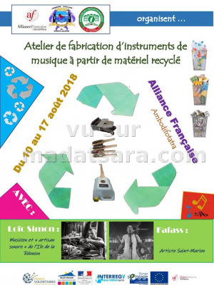 Atelier de fabrication d'instruments de musique à partir de matériel recyclé - AF - Sainte-Marie‍