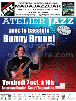 Atelier Jazz avec Bunny Brunel - Madajazzcar 2016 - American Center Galerie Smart Tanjombato‍