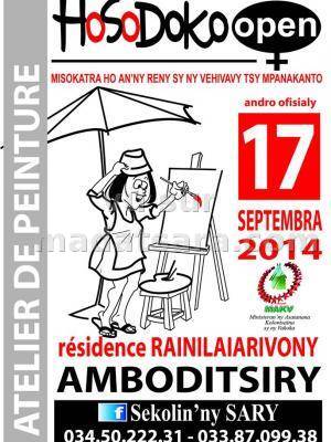 Atelier de peinture Hosodoko Misokatra hoan'ny reny sy ny vehivavy tsy mpanakanto au Résidence Rain