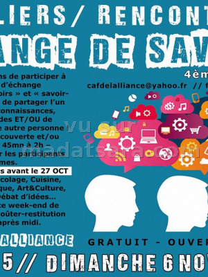 Ateliers / rencontres échange de savoirs 4ème édition - AF - Alliance Française d'Antsirabe‍