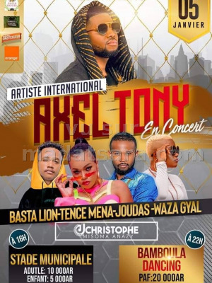 Axel Tony en concert avec Tence Mena‍ Basta Lion‍ Joudas‍ Waza Gyal‍ - Bamboula - Antalaha‍