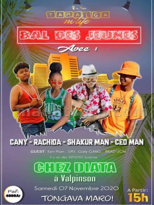 Bal des jeunes avec Cany, Rachida, Shakur Man, Ced Man - Chez Diata‍