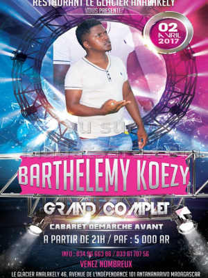 Barthelemy Koezy au grand complet - Le Glacier Analakely‍