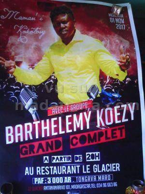 Barthelemy Koezy au grand complet Le Glacier Analakely