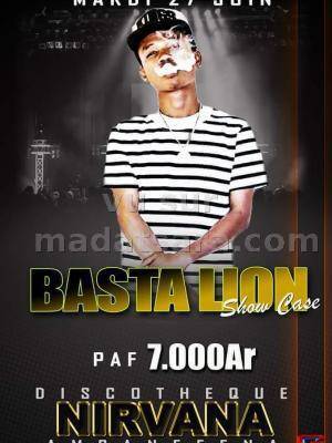Basta Lion en show case Discothèque Nirvana - Ampanefena