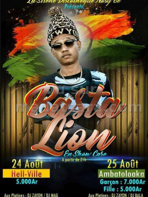 Basta Lion‍ en show case La Sirene Ambatoloaka‍