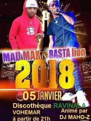 Basta Lion & Mad Max en show case Ravinala Discothèque Vohémar