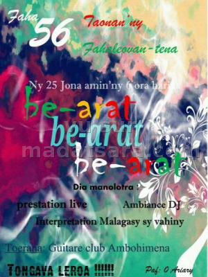 Be-Arat - prestation live, ambiance DJ - Guitare Club Ambohimena