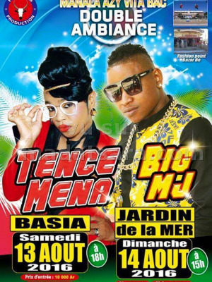 Big MJ & Tence Mena - en concert à Basia - Manala azy vita BACC double ambiance