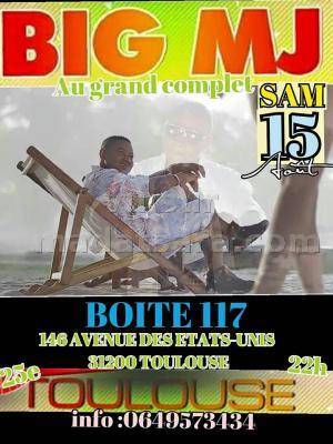 Big Mj au grand complet à la Boite 117 Toulouse