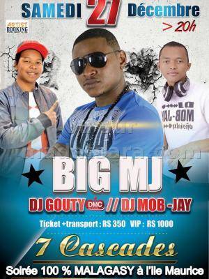 Big MJ avec Dj Gouty et Dj Mob-Jay au 7 cascades Ile Maurice