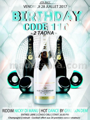 Birthday Code 110 Sisha Karaoke‍  2 taona - vita bacc