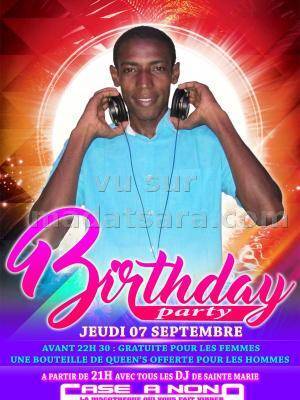 Birthday party au Discothèque Case A Nono Sainte-Marie