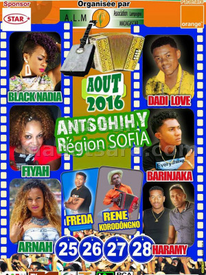 Black nadia, barinjaka, Fiyah, Arnaah, Haramy, Freda & René Korodongno - Festival Lampogno Antsohihy