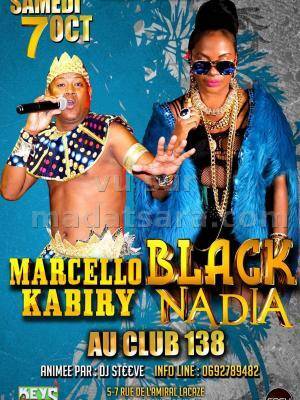 Black Nadia & Marcello Kabiry en showcase Club 138 - La Réunion