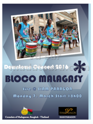 Bloco Malagasy Downtown concert live @Siam Paragon Bangkok Thailand