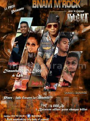 Bnam m'rock Magma Salle d'oeuvre la chanterelle