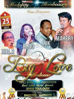 Bodo‍ ‍, Mahery‍, Luk‍ & Rija ramanantoanina‍ - big love Toulouse Hall  8 Parc des expositions