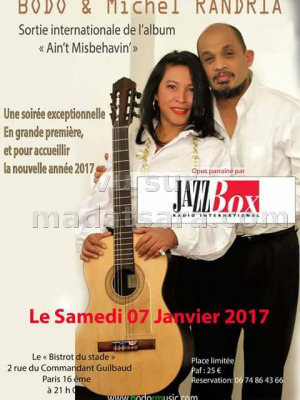 Bodo‍ & Michel Randria - soirée exceptionnelle au Bistrot du Stade Paris 16è