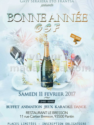 Bonne année GSF - Restaurant Le Bresson Pantin