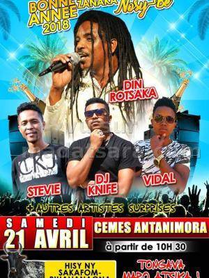 Bonne année zanaka nosy be CEMESS Antanimora avec Din rotsaka, Vidal, Dj Knife, Stevie Mitsapa Jery