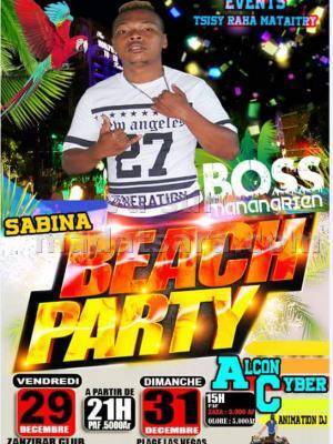 Boss Mananarien beach party en show case Alcon Cyber