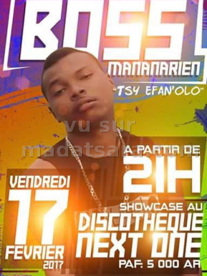 Boss Mananarien‍ en show case au Next One Andapa‍