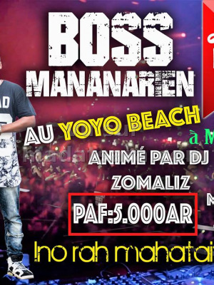 Boss Mananarien‍ en show case au Yoyo Beach Mananara