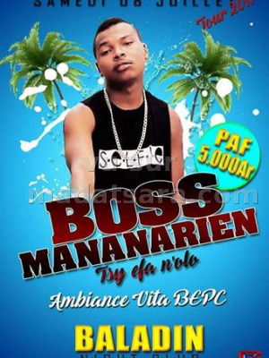 Boss Mananarien‍ en show case Baladin Sambava‍