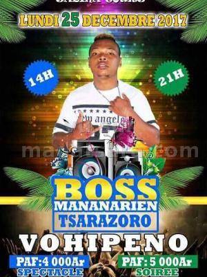Boss Mananarien en show case Tsarazoro Vohipeno