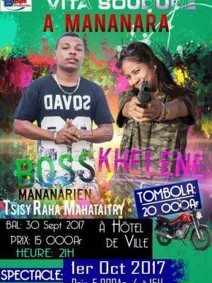 Boss Mananarien & Khelene en concert Hotel De Ville Mananara