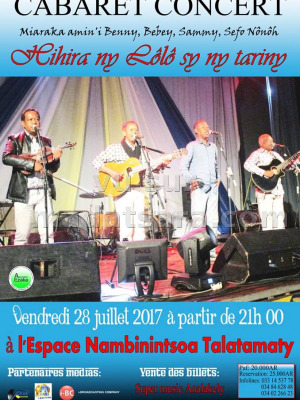 Cabaret concert hihira ny Lolo sy ny tariny‍ - miaraka amin'i Sefo Nonoh‍ , Bebey‍ , Sammy‍ & Benny‍ - Espace Nambinintsoa Talatamaty‍