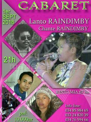 Cabaret Lanto Raindimby chante Raindimby Resto Mia 67Ha