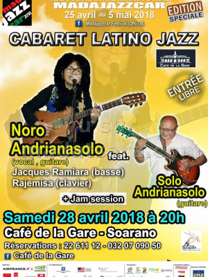 Cabaret latino jazz avec Noro Andrianasolo‍ & Solo Andrianasolo‍ - Café de la Gare Soarano‍