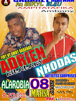 Cabaret mafana avec Adrien‍ & Nhodas‍ - Beryl Bleu Ampitatafika