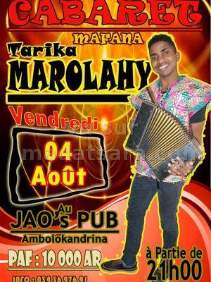 Cabaret mafana miaraka amin'ny tarika Marolahy‍  - JAO'S PUB‍
