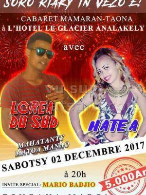 Cabaret mamaran-taona - Le Glacier Analakely‍ avec Lorea Du Sud‍ & Hatea‍