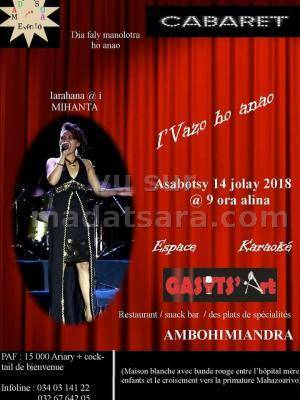 Cabaret Mihanta Espace Gasyts'Art Karaoke Ambohimiandra