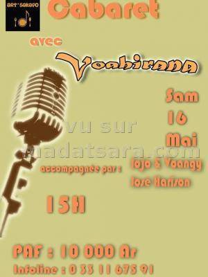 Cabaret avec Voahirana au Art'Sakafo