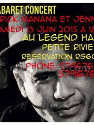 Cabaret concert Eric Manana et Jenny au Legend Hall Petite rivière Maurice