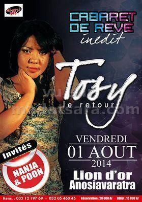 Cabaret de rêve Tosy le retour au Lion d'Or Anosy Avaratra