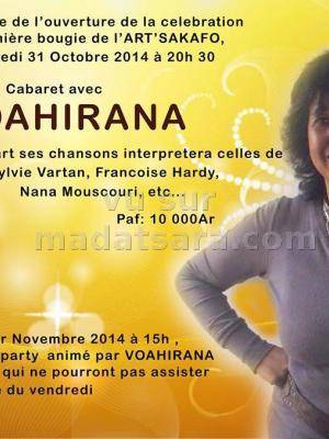 Cabaret le 31 octobre : interprétation des chansons de Sylvie Vartan, Françoise Hardy, Nana Mousco